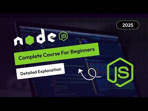 Node JS Tutorial For Beginners 2025 | Node JS Backend Tutorials Step by Step With Example thumbnail