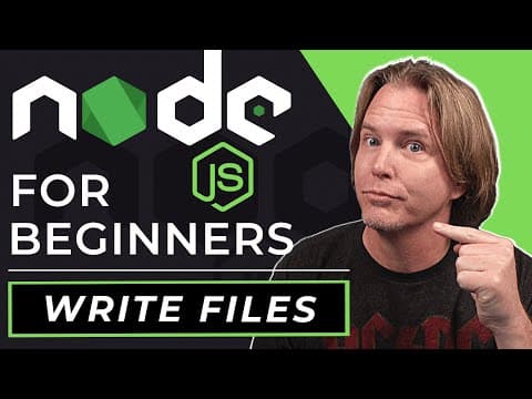 Reading and Writing Files with Node.js | Node JS Beginners Tutorial thumbnail