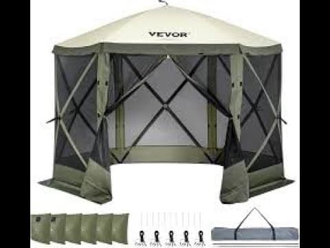 Aussie review on the Vevor Hexagon fully enclosed camping Gazebo #vevor thumbnail