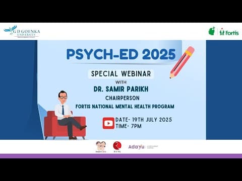 Psych-ED Webinar with Dr. Samir Parikh. thumbnail
