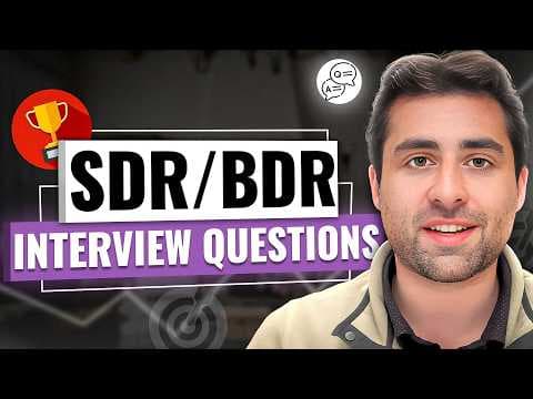 Top 15 SDR Interview Questions (Full Breakdown + Real Answers) thumbnail