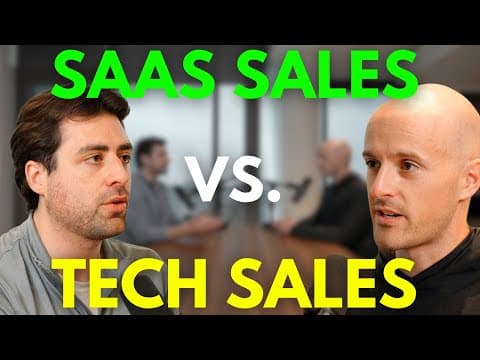 SaaS Sales vs. Tech Sales Explained (Career Advice) thumbnail