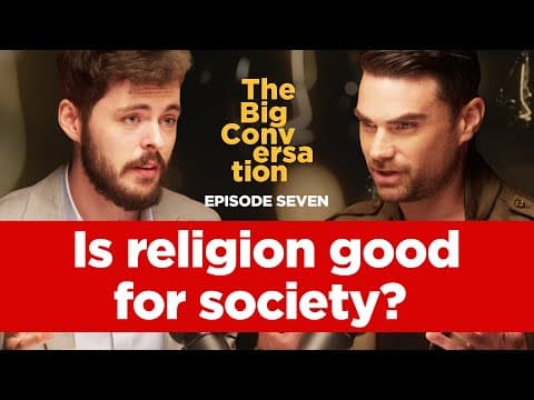 Ben Shapiro vs Alex O'Connor • Is religion good for society? thumbnail