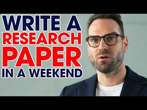 5 Steps To Write A Research Paper In A Weekend | EXPLAINED BY PROFESSOR thumbnail