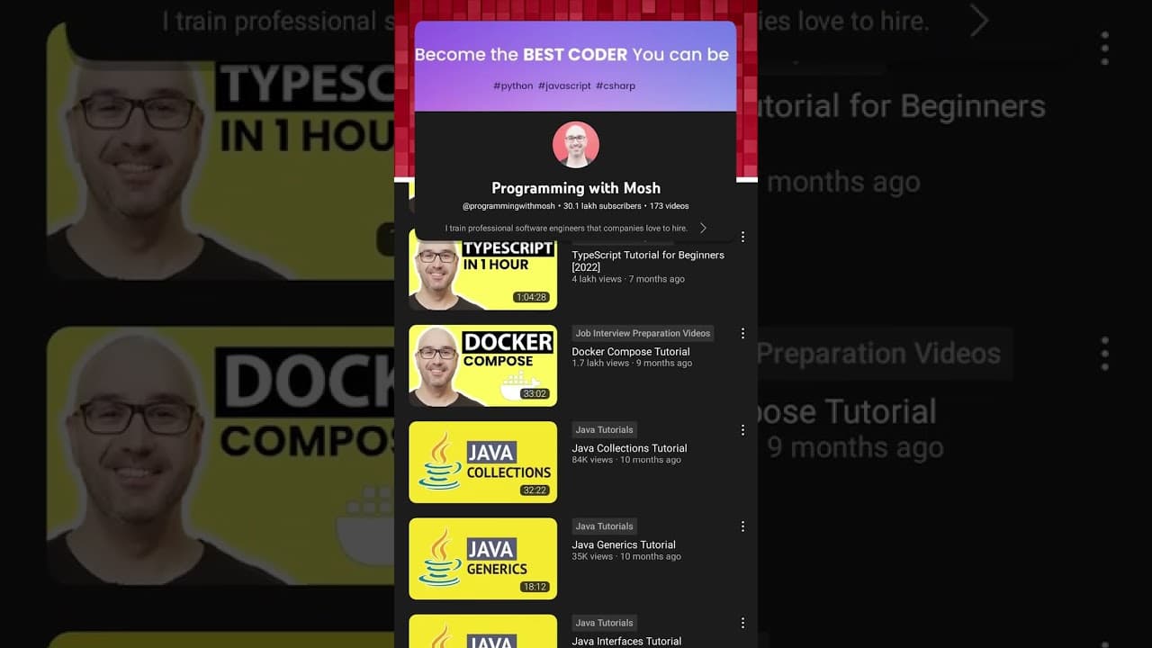 YouTube video player
