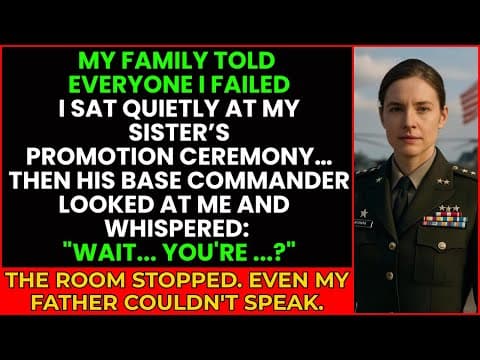 Family Said I Failed—Then My Sister’s Commander Looked at Me and Said: “Ma’am… you’re the General?” thumbnail
