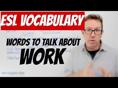 English lesson B2 - Vocabulary related to Work - palabras en inglés thumbnail