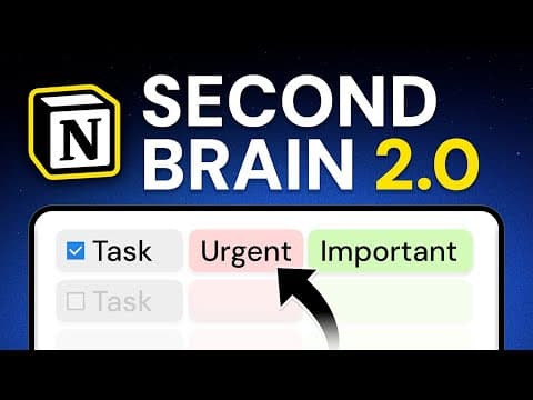 My Ultimate Notion Second Brain for Productivity (Full Tour) thumbnail