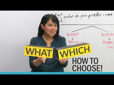 "WHAT" or "WHICH"? Learn how to choose! thumbnail