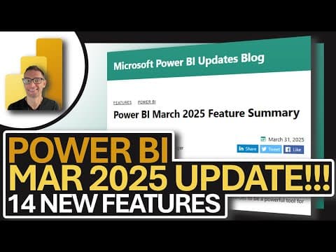 🔥 Power BI March 2025 Update: 14 New Features You Can’t Miss! 🚀 thumbnail