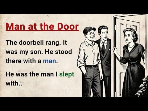 Learn English through Stories Level 3 ⭐ Man at the Door - Improve your English | English Audio Story thumbnail