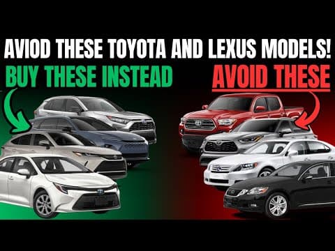 Toyota and Lexus Models You Should Avoid Buying Used! thumbnail