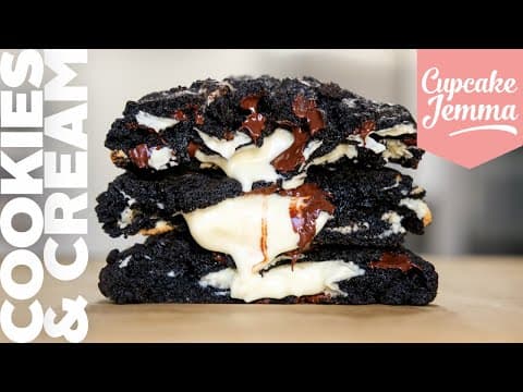 Cookies & Cream New York Cookies Recipe | Cupcake Jemma thumbnail
