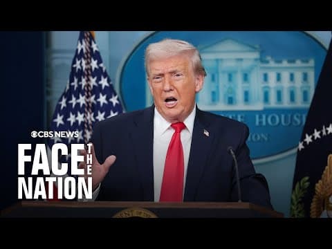 Trump speaks at White House press briefing to mark first year of second term | full video thumbnail