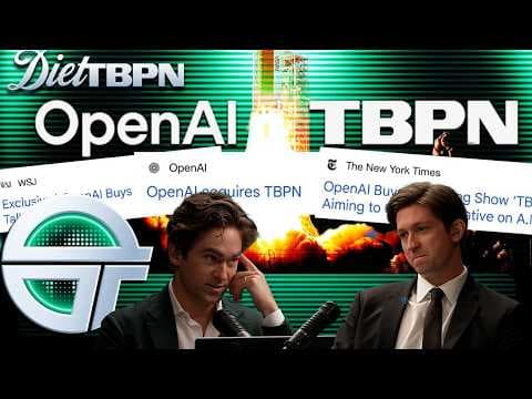Open AI Acquires TBPN, Artemis II, The AI-Built $1.8B Company | Diet TBPN thumbnail