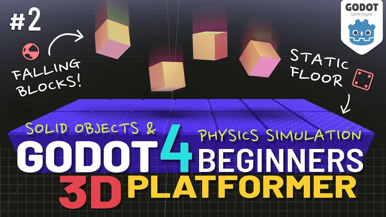 Godot 4 3D Platformer Lesson #2: Solid Objects & Physics Simulation ...