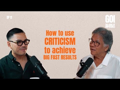 #11 | How To Use Criticism To Achieve Big Fast Results | Idris & Leon Jala thumbnail