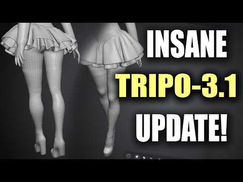 We Are FINALLY Approaching AI Retopology ~ (Tripo-3D) thumbnail