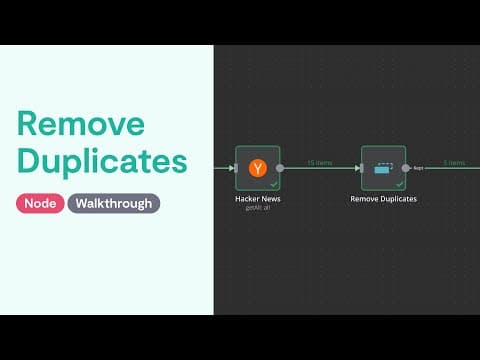 Remove Duplicates Node Update: Remove Duplicates from Previous Runs! thumbnail