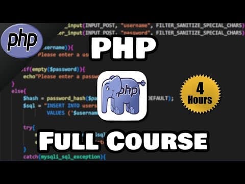 PHP Full Course for Free: How Do You Start Building Dynamic Websites? thumbnail