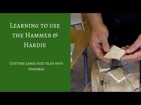 Hammer and hardie; cutting larger tiles thumbnail