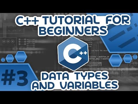Learn C++ With Me #3 - Data Types and Variables thumbnail