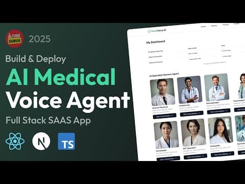 🩺 Build & Deploy AI Medical Voice Agent with Next.js | React, TypeScript, AssemblyAI | HealthCare thumbnail