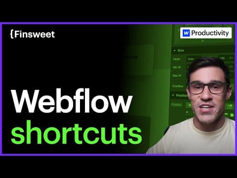 Increase your Productivity with Webflow Shortcuts | Productivity Series thumbnail