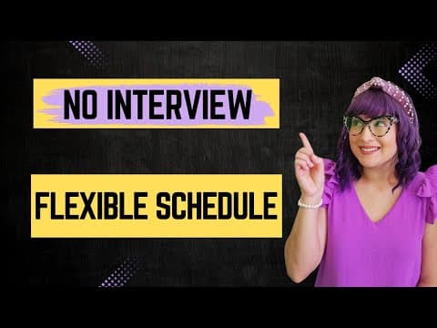 Work From Home Remote Jobs with NO INTERVIEW Flexible Hours No Phone Calls Set Your Own Schedule thumbnail
