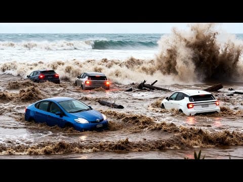 Chaos in Victoria, Australia !🌊 Terrifying Flash Flooding Sweep Cars Into the Sea on Great Ocean Rd thumbnail