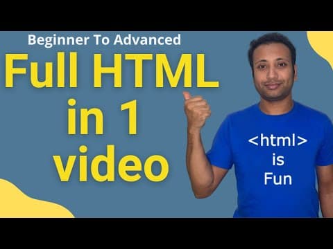 Full HTML course in 1 video | Bangla video 2025 thumbnail