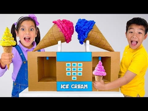 Ellie Charlotte and Eric Ice Cream Cart Rescue Adventure thumbnail