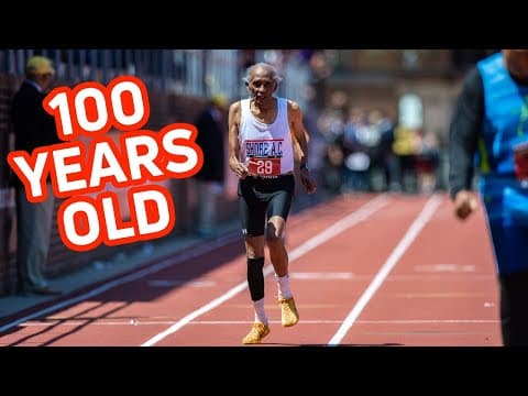 100-Year-Old WWII Veteran Lester Wright 26.34 100m At Penn Relays thumbnail