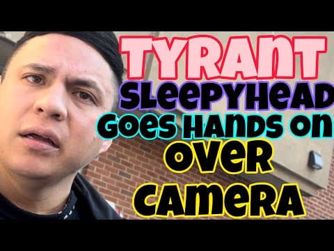 Tyrant is UNHINGED!! Goes hands on over camera! SleepyHead MELTDOWN! #viral #police #copwatch thumbnail