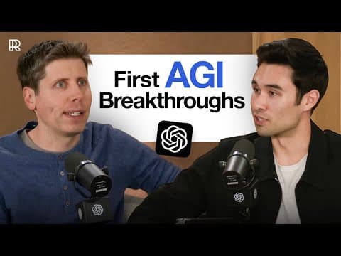 Sam Altman on Zero-Person AI Companies, Sora, AGI Breakthroughs, and more thumbnail