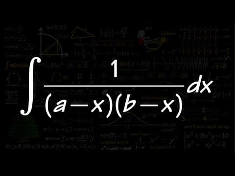 integral of 1/((a-x)(b-x)) thumbnail