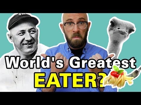 That Time a New York Yankee Faced Off Against an Ostrich in a Spaghetti Eating Contest thumbnail