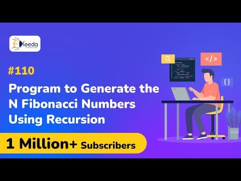 Program to generate the n Fibonacci numbers using recursion - Functions in C Programming thumbnail