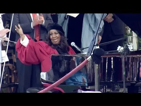 Aretha Franklin sings National Anthem at Harvard Commencement 2014 thumbnail