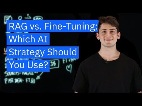 How to Choose Between RAG and Fine Tuning thumbnail