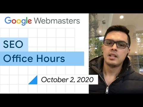 English Google SEO office-hours from October 2, 2020 thumbnail