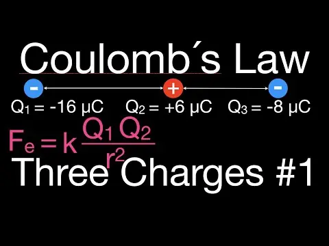 Coulomb's Law (5 of 7) Force from Three Charges in a Straight Line thumbnail