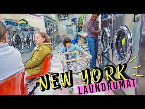 海外だとコインランドリーさえ旅育スポット😆 NYで4歳の娘と朝活💕 〔#1068〕 thumbnail