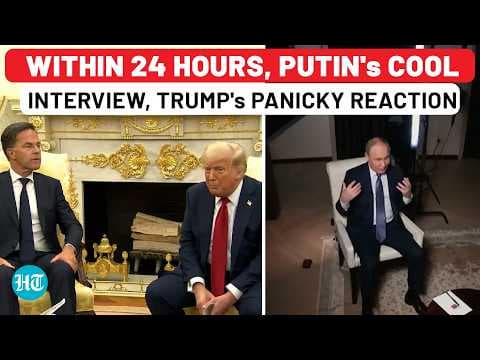 Within 24 Hours, Putin's Cool Interview & Trump's Panicky Reaction: On Camera| Ukraine| Russia| US thumbnail
