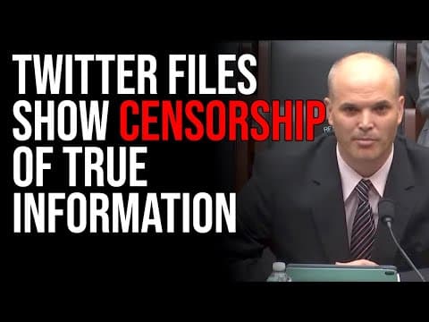 Twitter Files Show Censorship Of True Information, Defending Big Pharma & Vaccines thumbnail