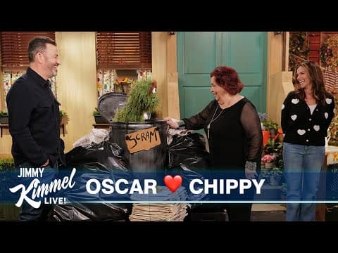 Jimmy Kimmel’s Aunt Chippy Meets Oscar the Grouch thumbnail