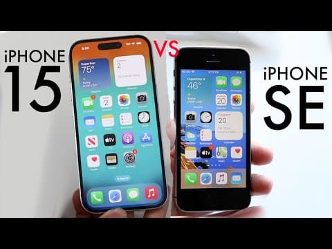 iPhone 15 Vs iPhone SE! (Comparison) (Review) thumbnail