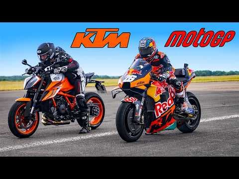 Which Is Faster: MotoGP Bike, KTM Road Bike, or Porsche? thumbnail