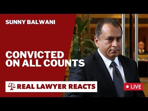 LIVE Lawyer Reacts: Sunny Balwani Convicted on ALL COUNTS thumbnail