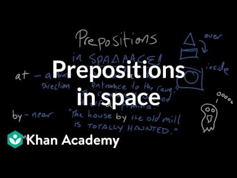 Prepositions of space | The parts of speech | Grammar | Khan Academy thumbnail